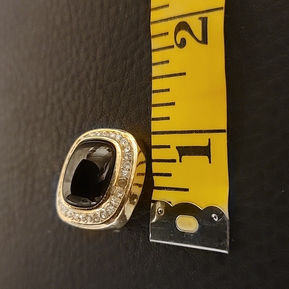 Vintage Christian Dior Stone Clip On Earrings Gold Tone - Picture 5 of 5